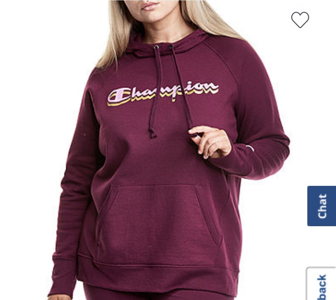 3X Champion® Powerblend Classic Graphic Hoodie BNWTS $55.00 Dark Berry