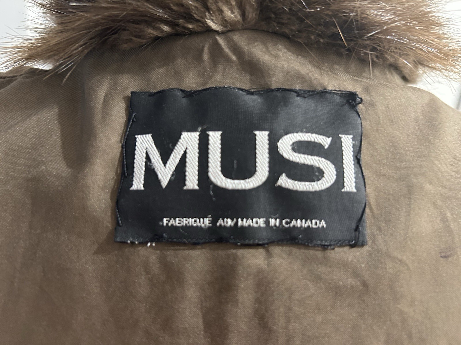 MUSI Canadian Brown Sheared Beaver Zip up Vest Coat Jacket~Pockets~Marianne~12