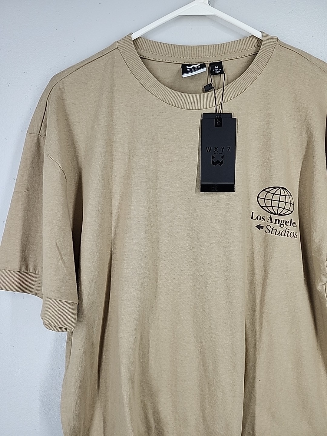 NWT WXYZ MFG. CO T-shirt Mens M, Short Sleeve, LOS ANGELES STUDIOS 100% Cotton