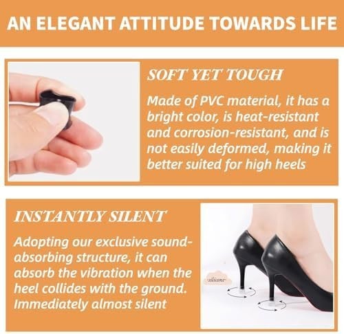 20 Pcs Heel Caps for High Heels, Heel Covers for High Heel Shoes, 5 Sizes Heel