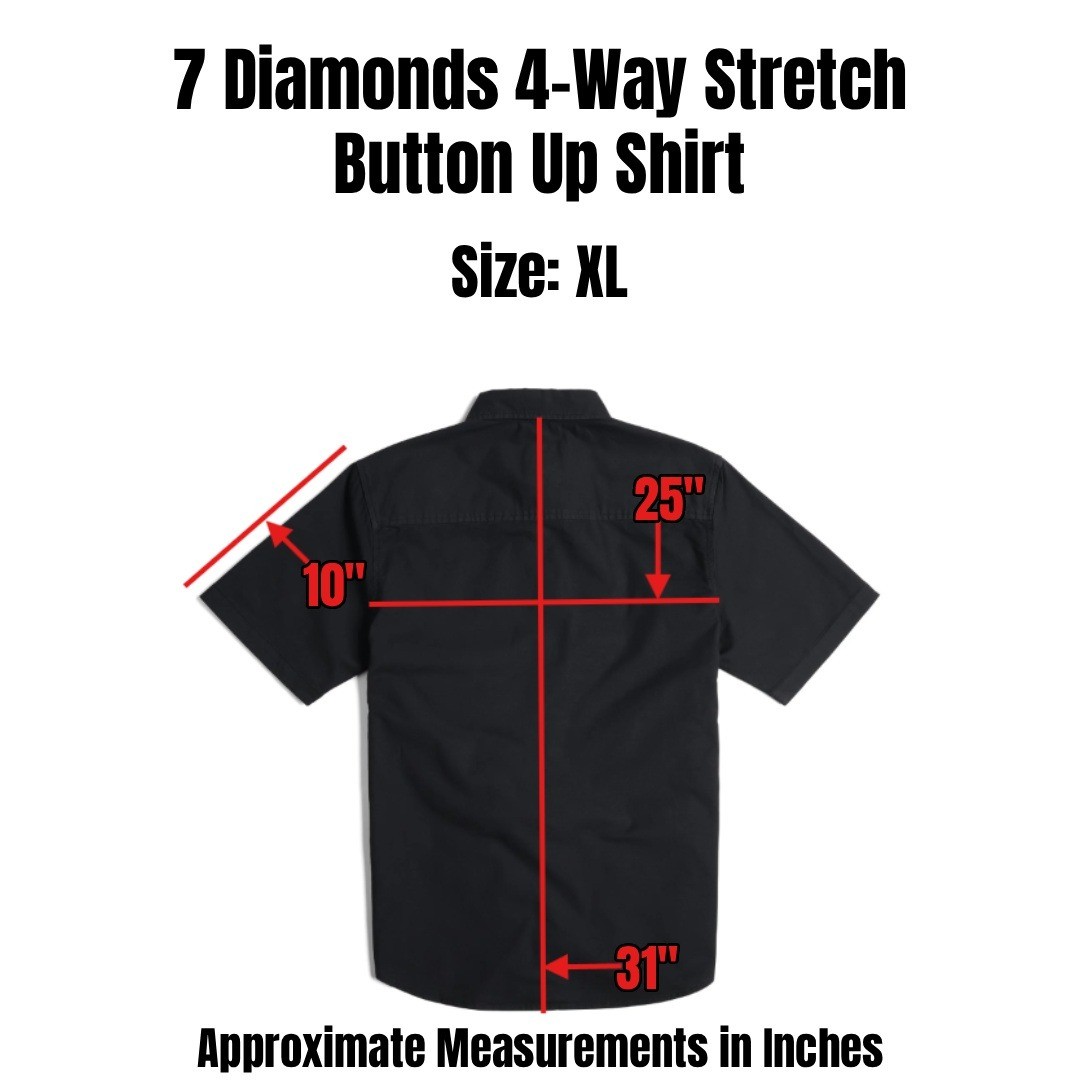 7 Diamonds 4-Way Stretch Button Up Shirt Mens XL Geometric Outer Limits Pattern
