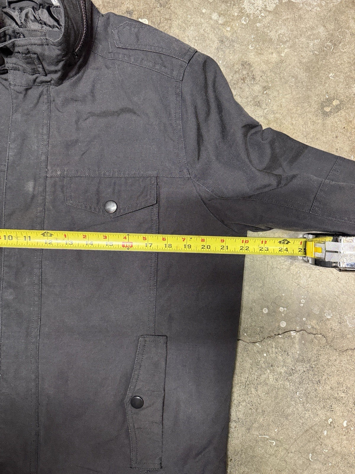 Kenneth Cole New York Men’s M Black Workwear Jacket Lined Zip Snap Stand Collar