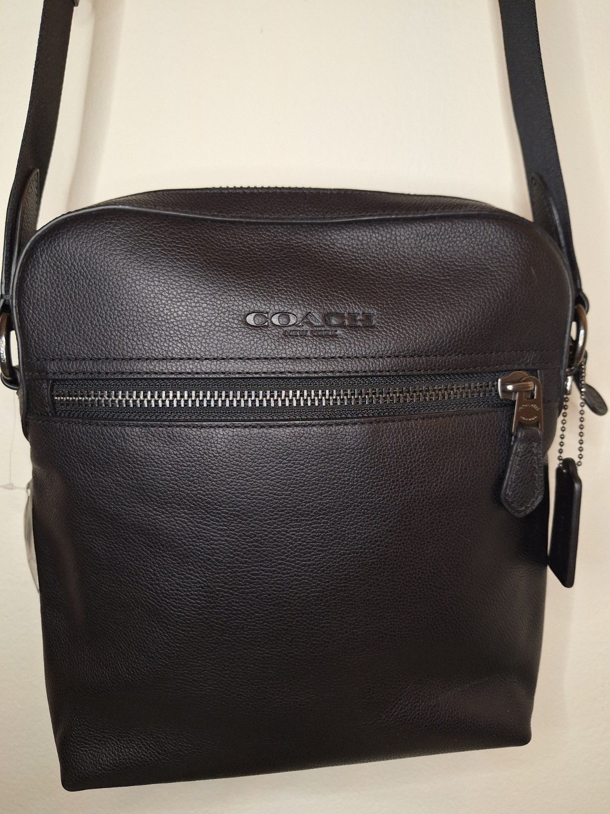 Coach Houston Men’s Crossbody Leather Flight Bag – Black