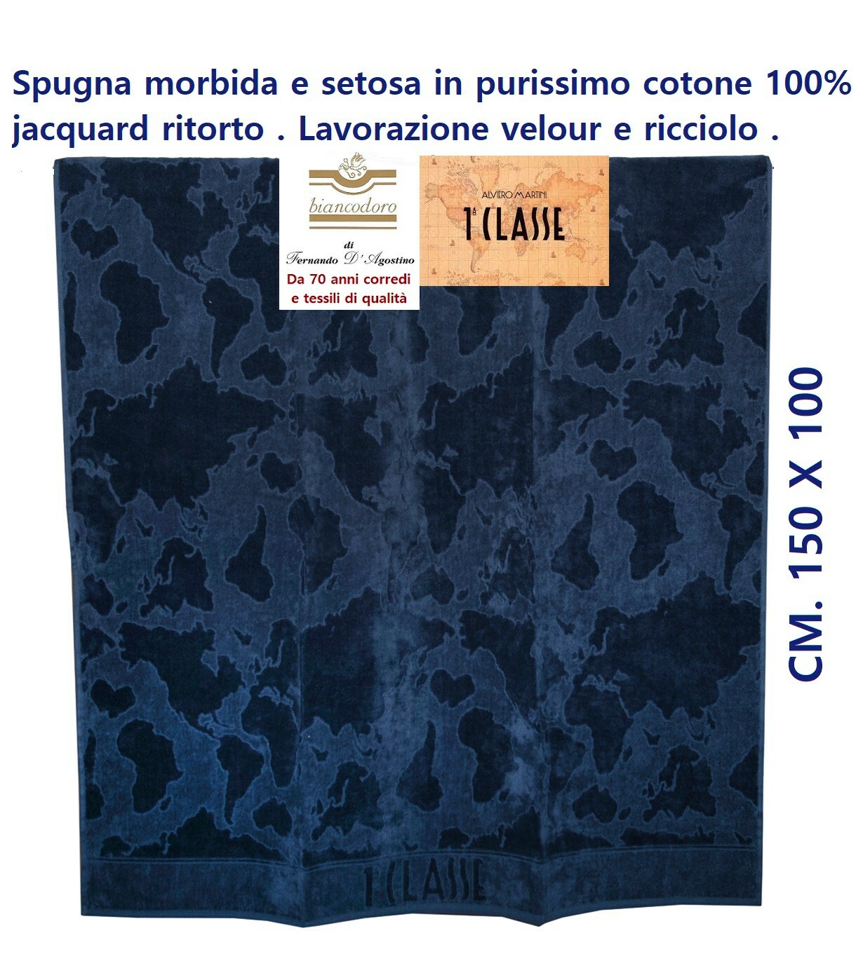 1^CLASS ALVIERO MARTINI, fine sponge cloth cm. 150 x 100