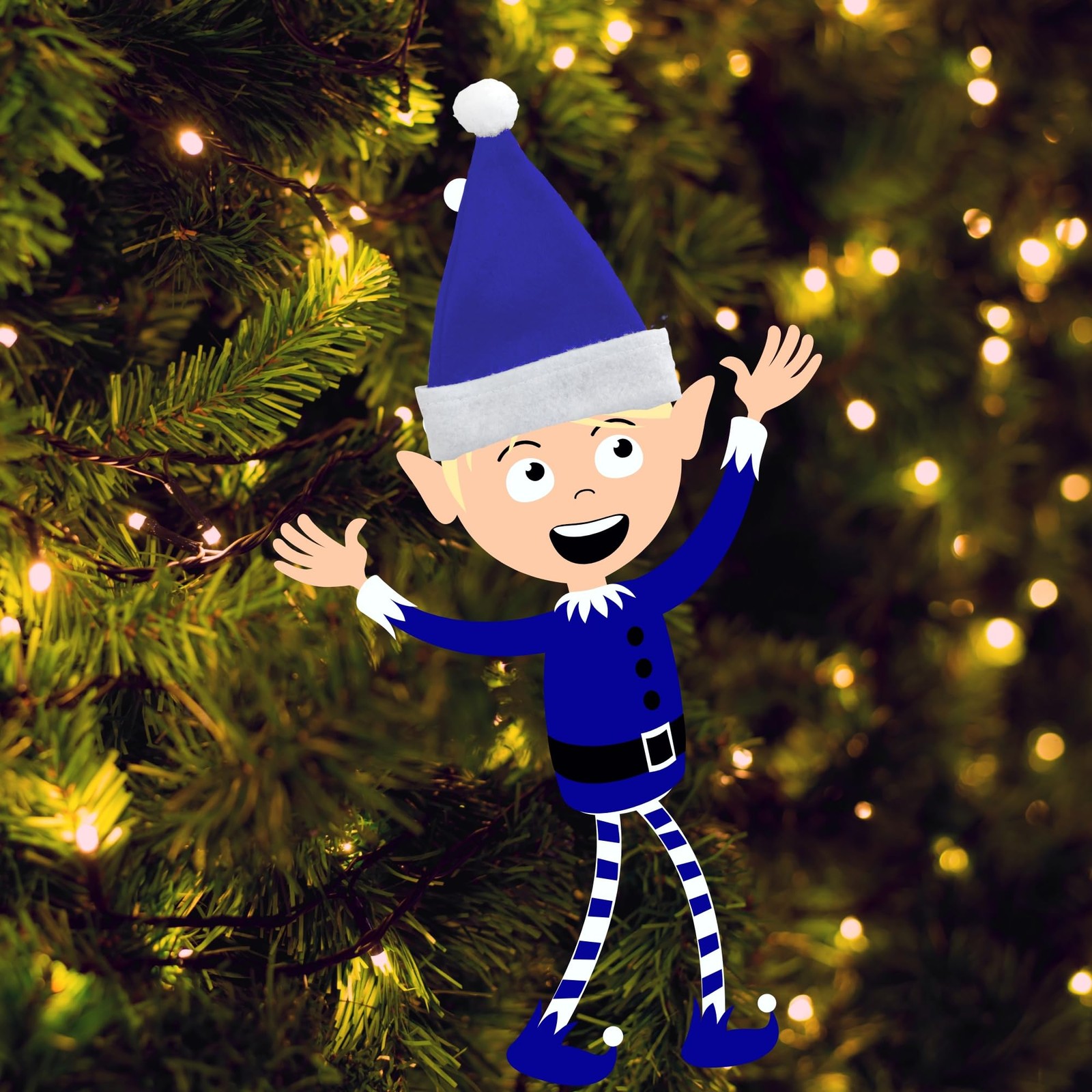 Iconikal 12-Pack Mini Felt Santa Hats Blue 4.5×6-Inch Plush 12-Pack, Ble