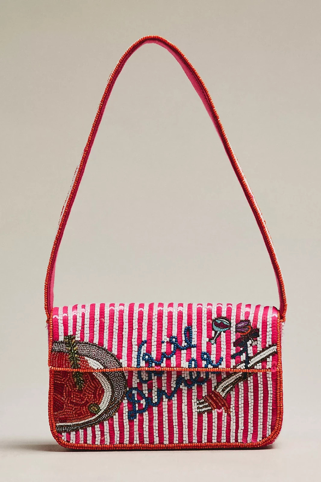 Anthropologie Fiona Beaded Bag: Sayings Edition