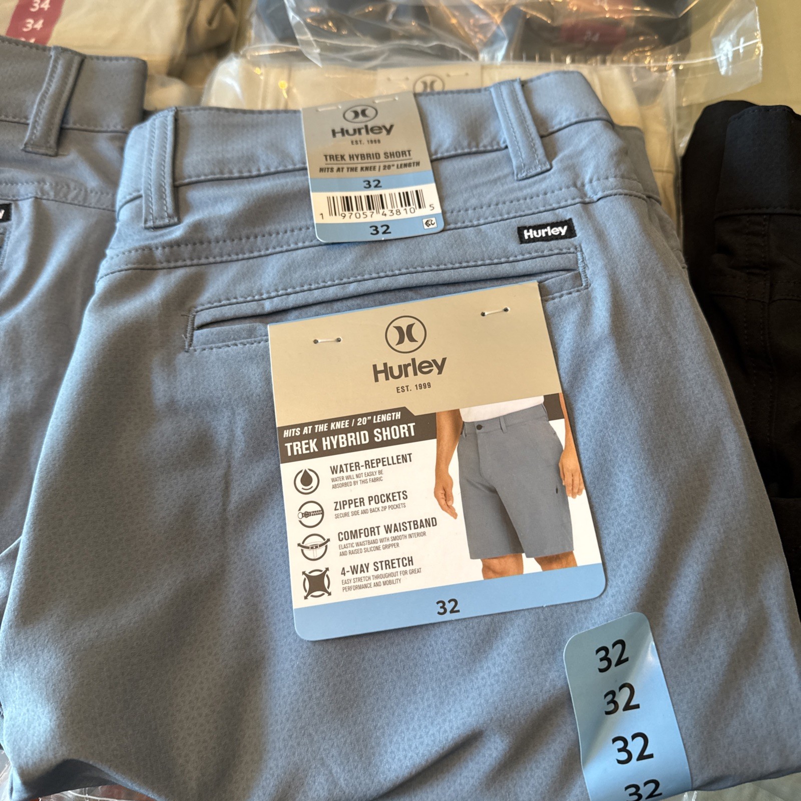 Hurley Men’s All-Day Hybrid Shorts, Many Sizes & Colors 4 Way Stretch, Quick Dry