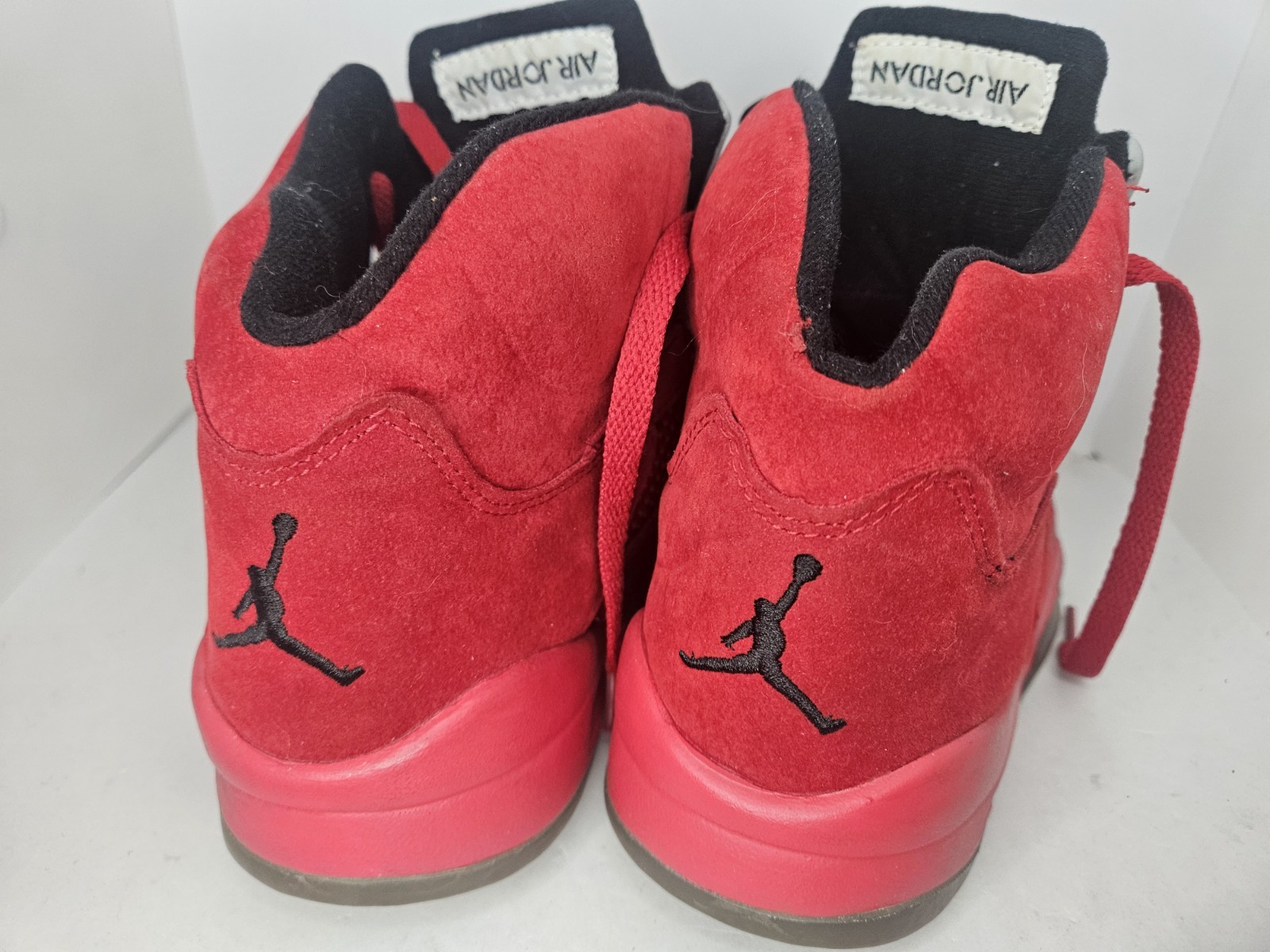 2017 Nike Air Jordan Retro 5 “Red Suede” University Red Basketball Shoes Size 8