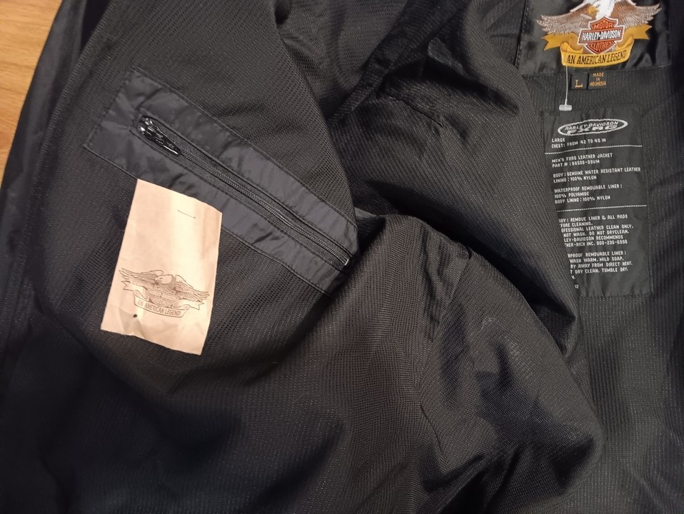Harley Davidson LARGE FXRG Leather Touring Jacket w FS Liner & Armor 98508-93VM