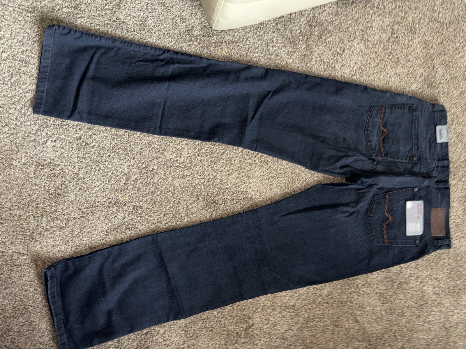 ALBERTO STONE Jeans Blue Denim Dark Wash Modern Fit Stretch Mens 34×34