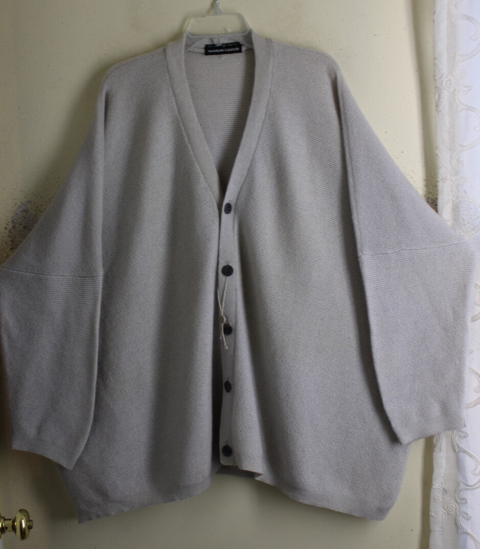 New Shirin Guild OS 53% Cashmere Mohair 32″L Cardigan Sweater Eskandar 1X 2X 3X
