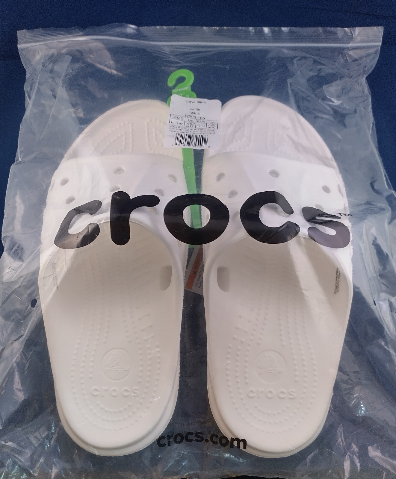 CROCS BAYA SLIDE MEN’S SIZE 10 SLIP ON SLIDE CASUAL SANDALS NWT
