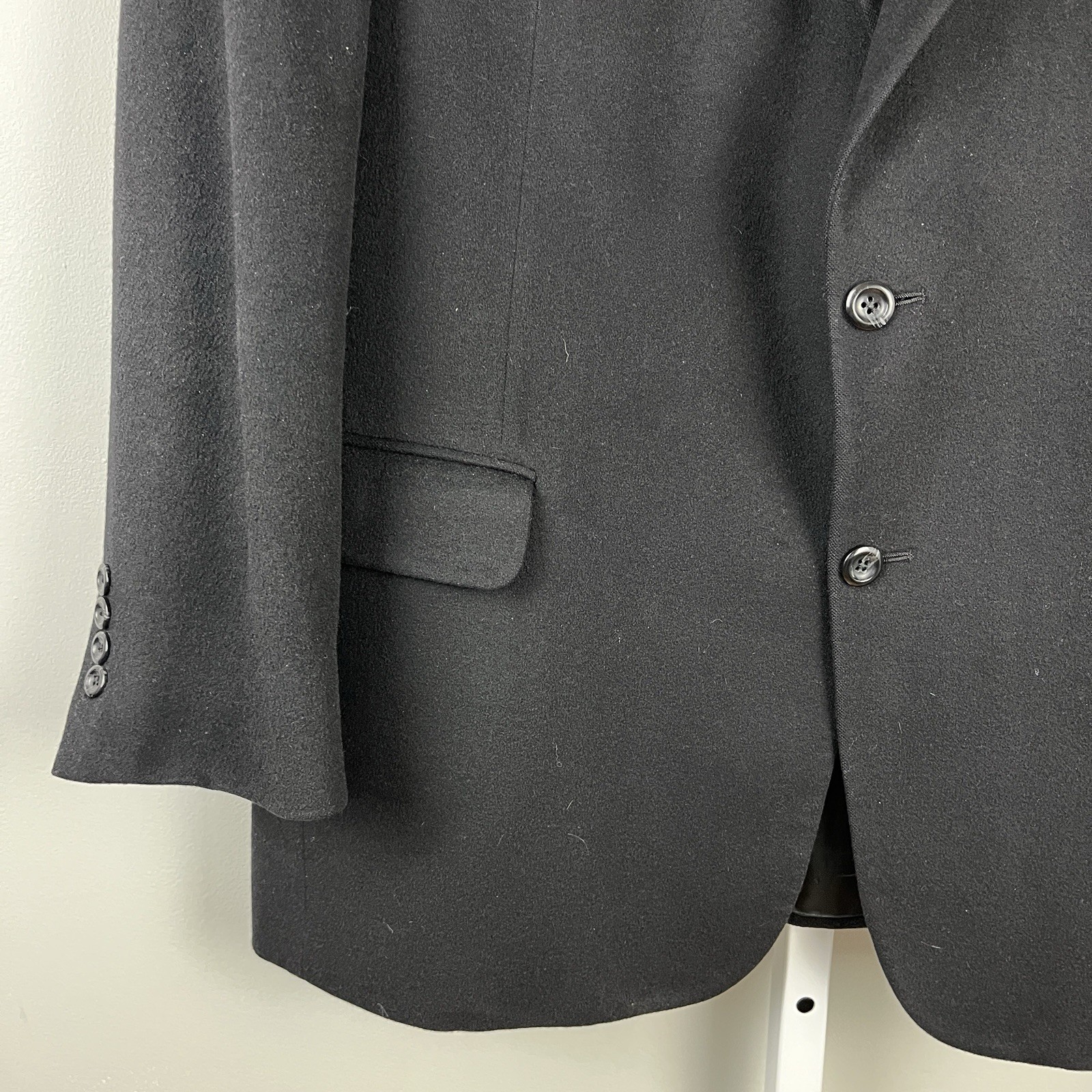 Jos. A. Bank Cashmere Gordon Blazer Mens 46R Black Suit Jacket Sport Coat
