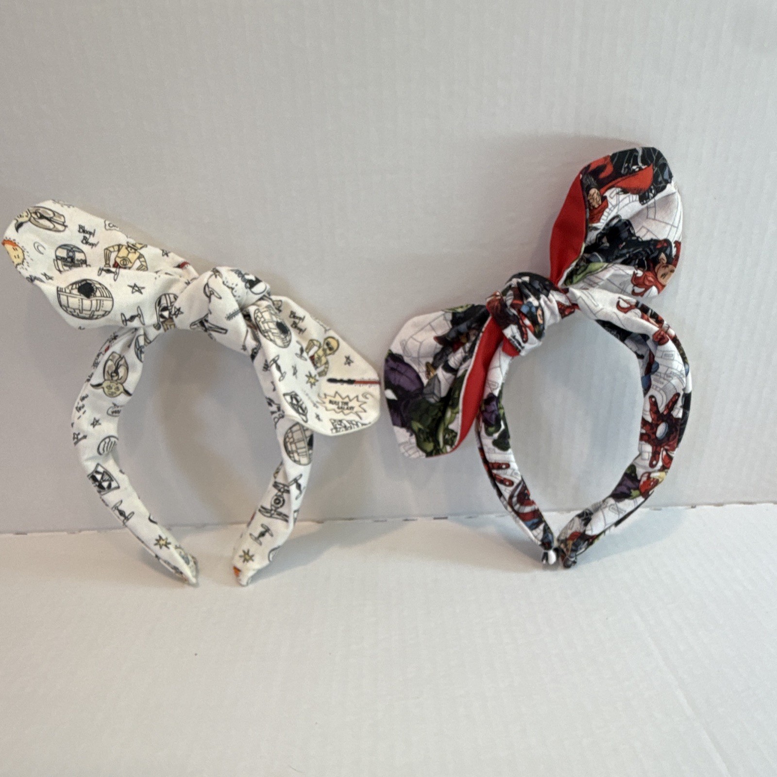 Women’s Super Hero & Star Wars Yoda Graphic Fabric Bow Headbands 2 Pack