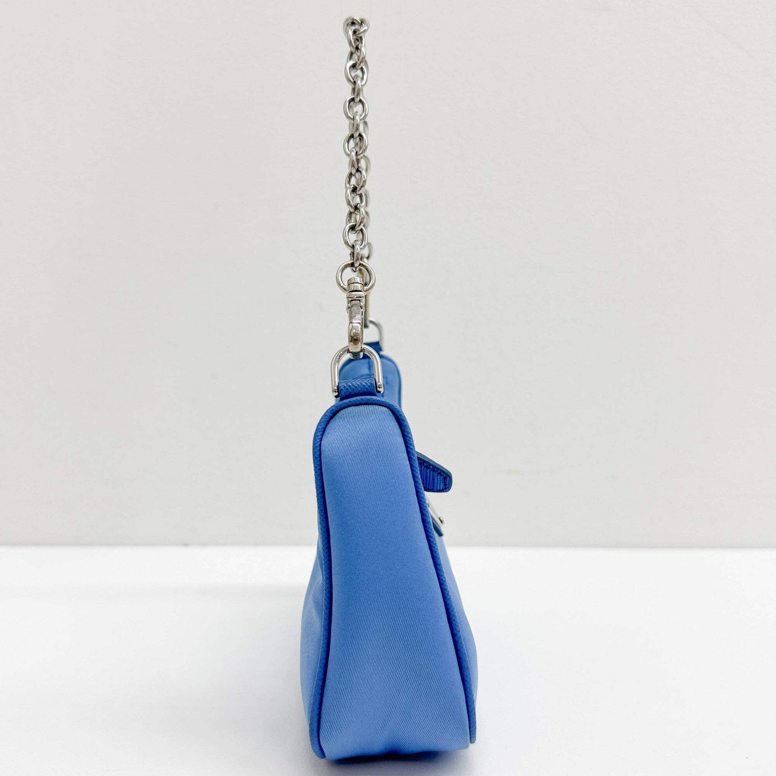 PRADA Mini Re-Edition 2005 Re-Nylon Blue Nylon Hand Bag