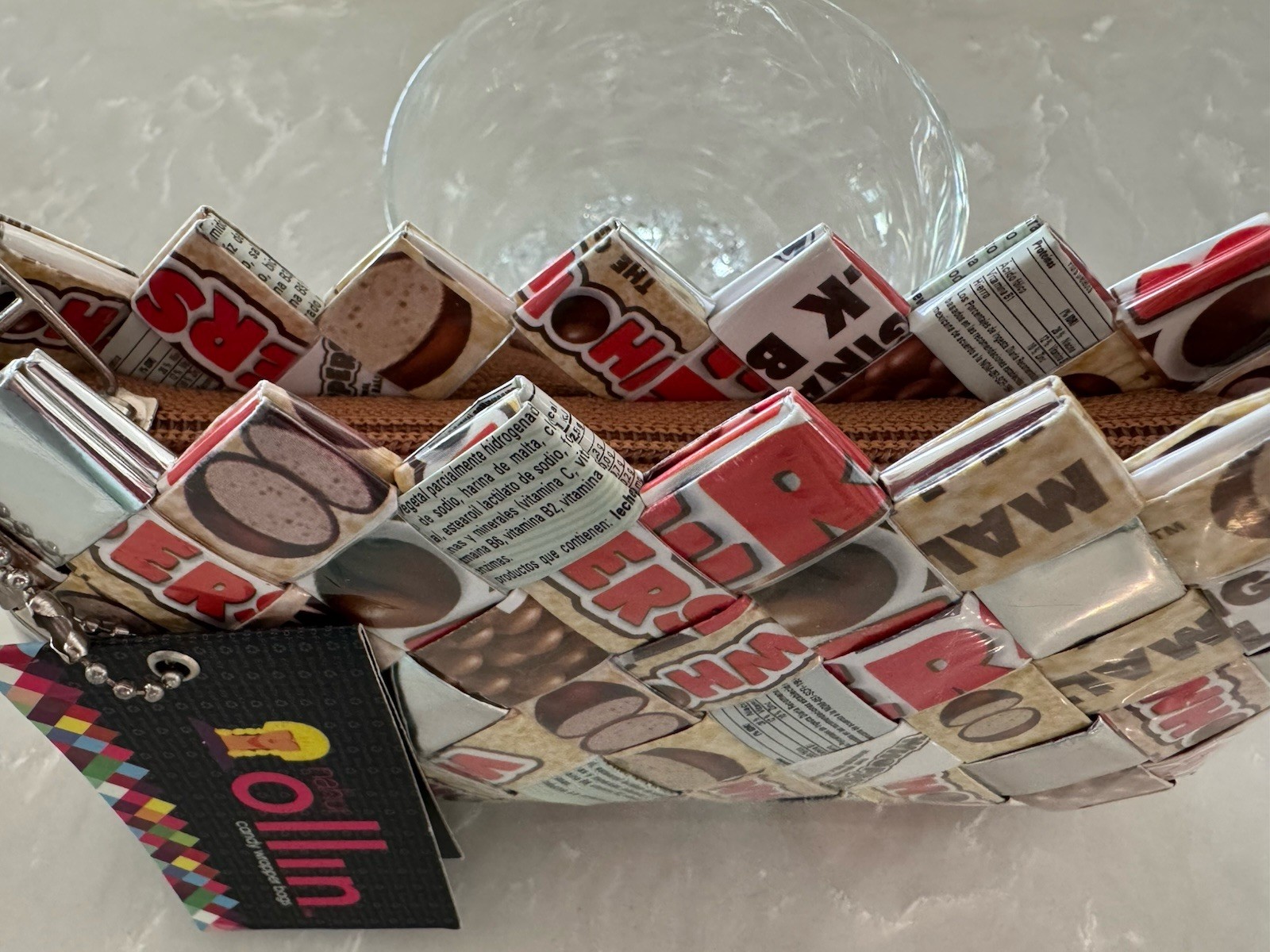 New Nahui Ollin WHOPPERS Candy Wrapper Wristlet Bag Clutch Wallet Zipper