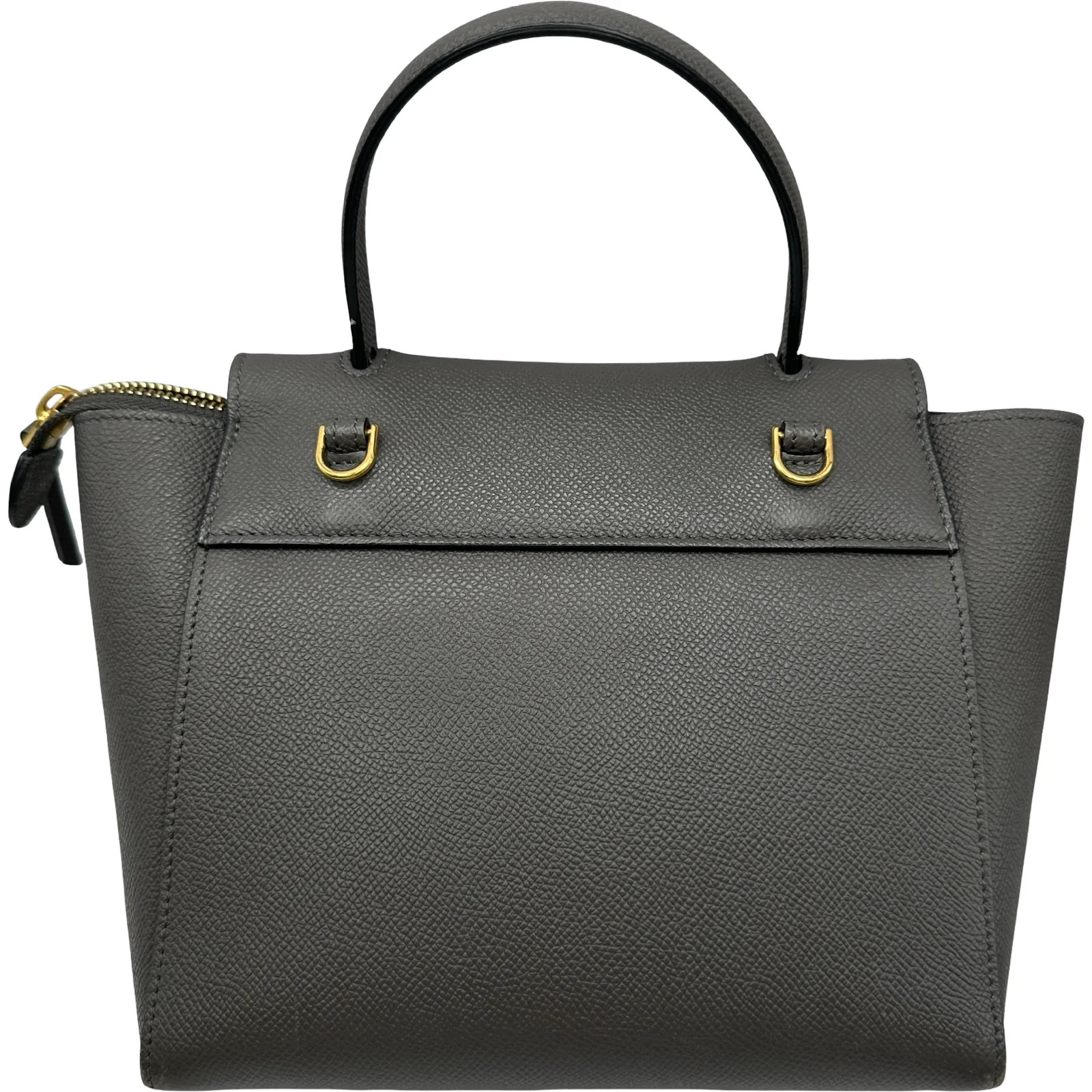CELINE Belt Bag Nano Gray Leather Shoulder Bag 189003 #OKB9044