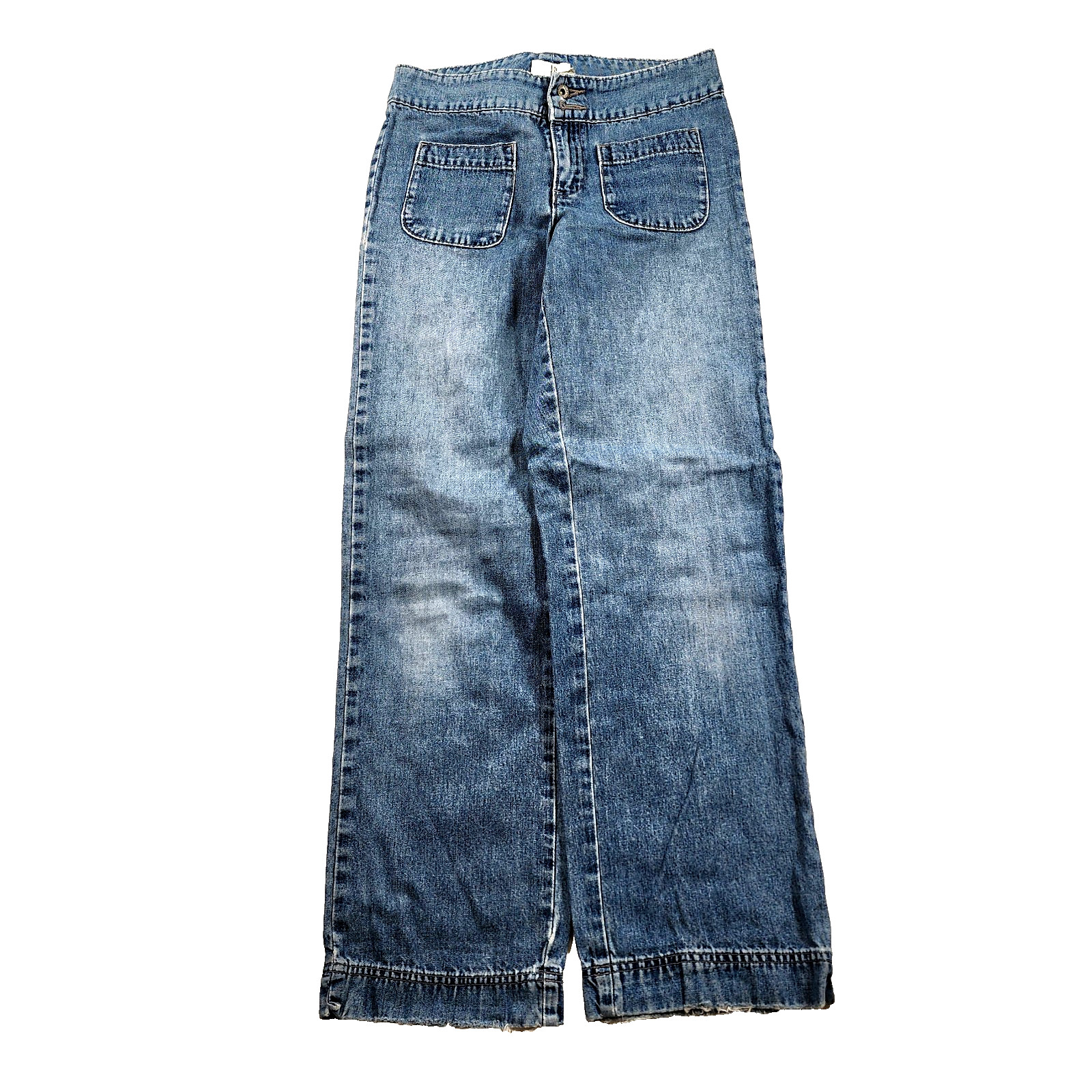 Vintage Gap Jeans Womens 2 W28 Special Denim Wide Leg High Rise Patch Pocket Y2K