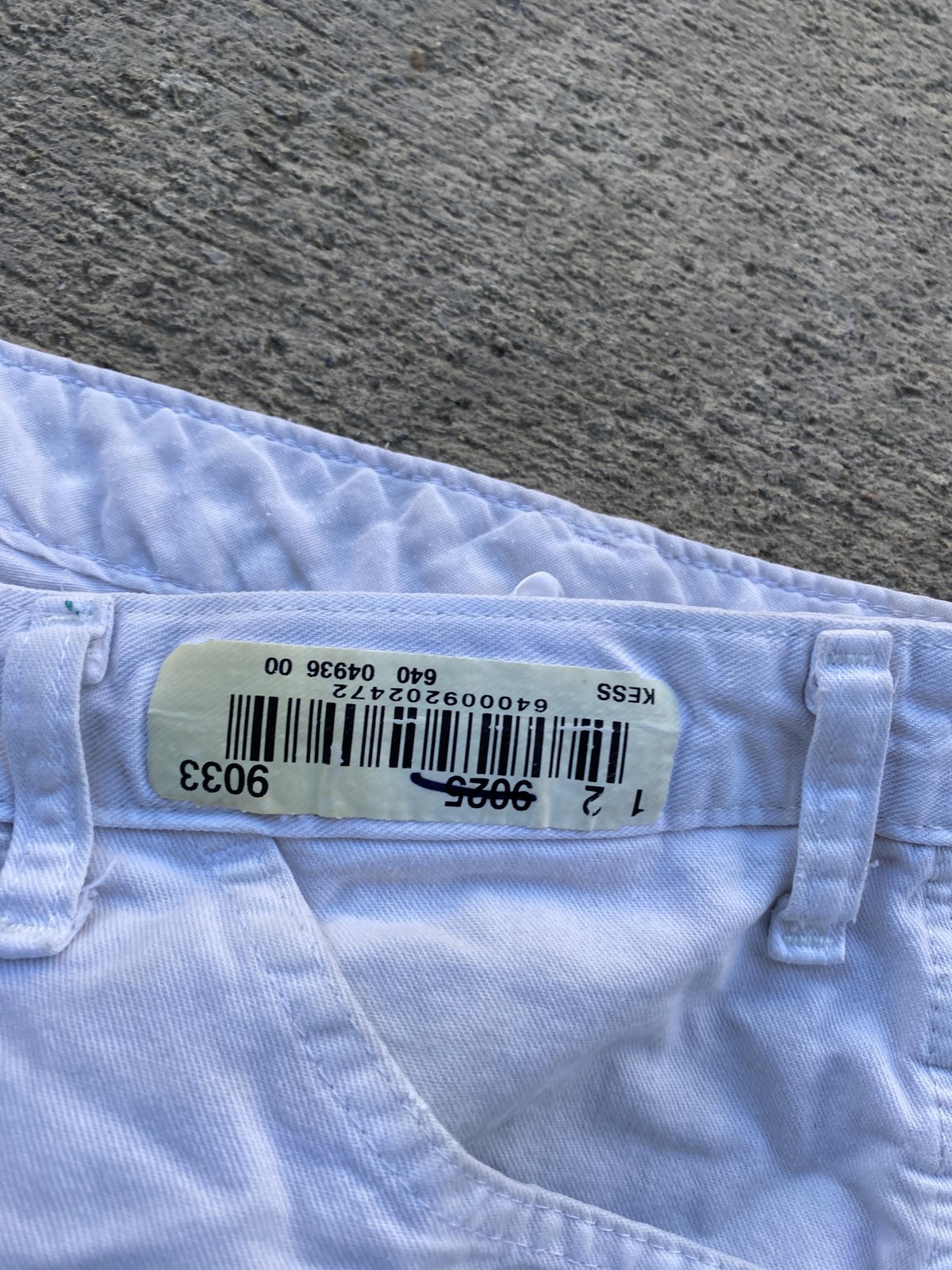 Vintage Splat Paint Dickies Pants Mens 35×25 White Carpenter Fit Canvas Straight
