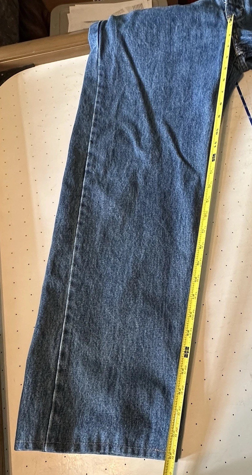 Levi’s 505 Regular Fit Jeans Men’s 36×34 Blue Denim Straight Leg Red Tab