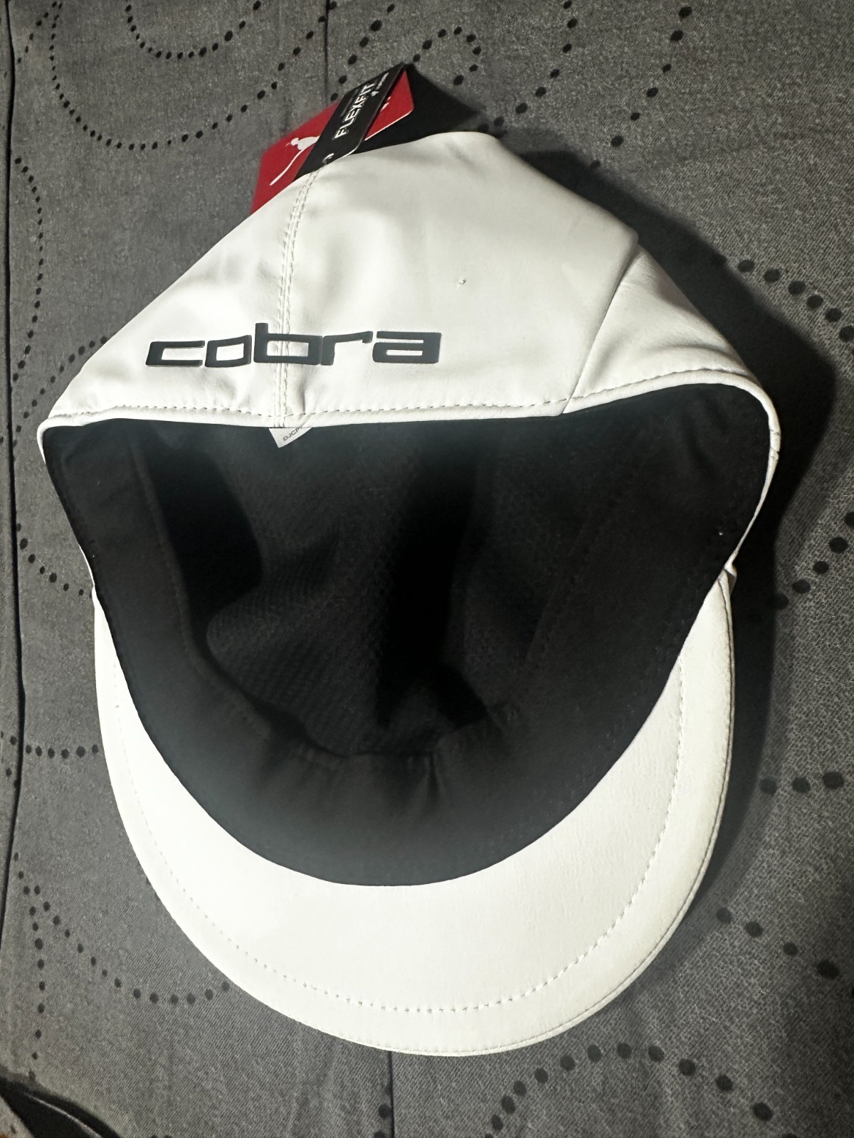 PUMA COBRA GOLF TOUR DRIVE FLEX FIT B. WHITE CAP PRO ATHLETE SIZE L/XL MEN $40