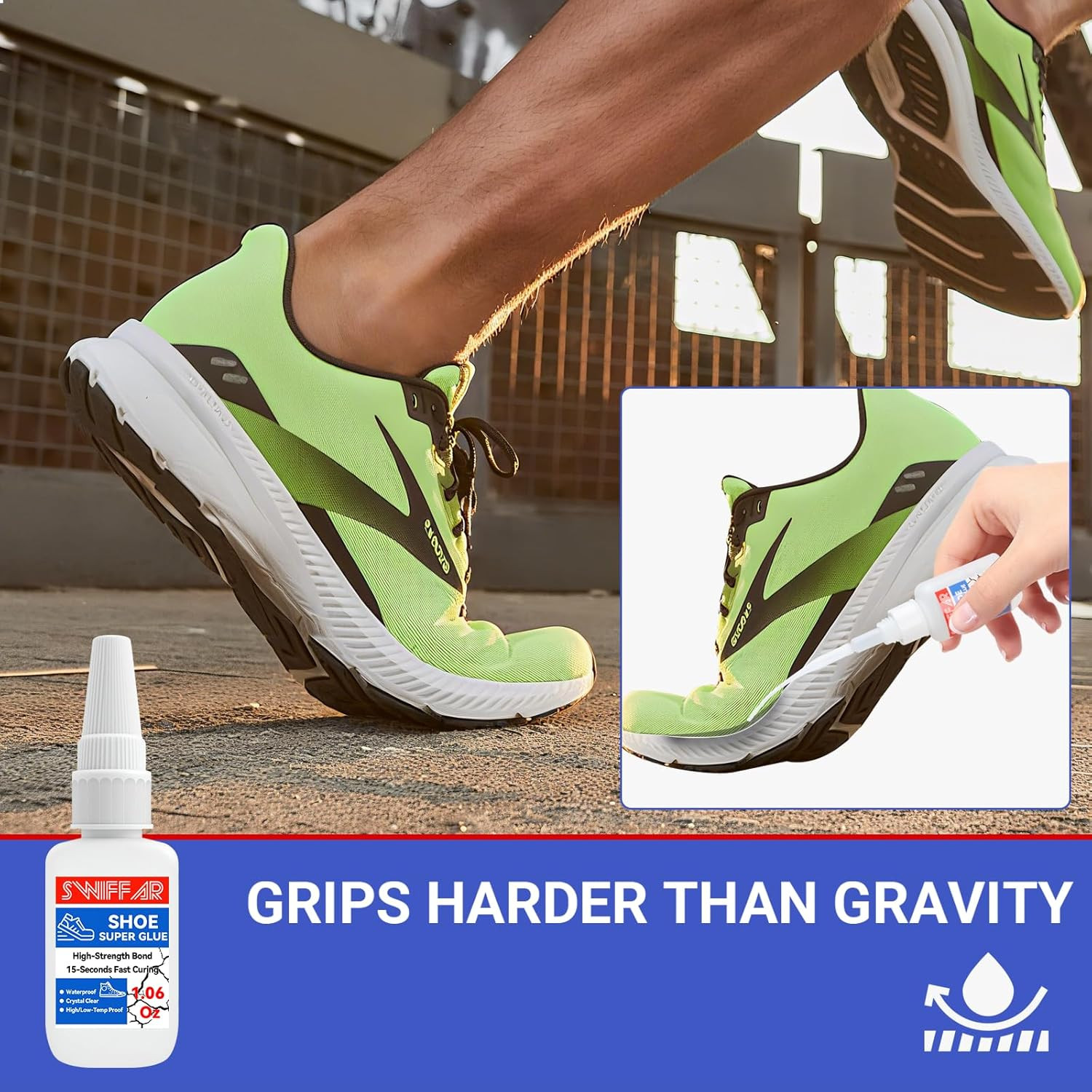 Shoe Glue, Super Clear Shoe Glue Sole Repair, Heavy Duty Repair Adhesive for Boo