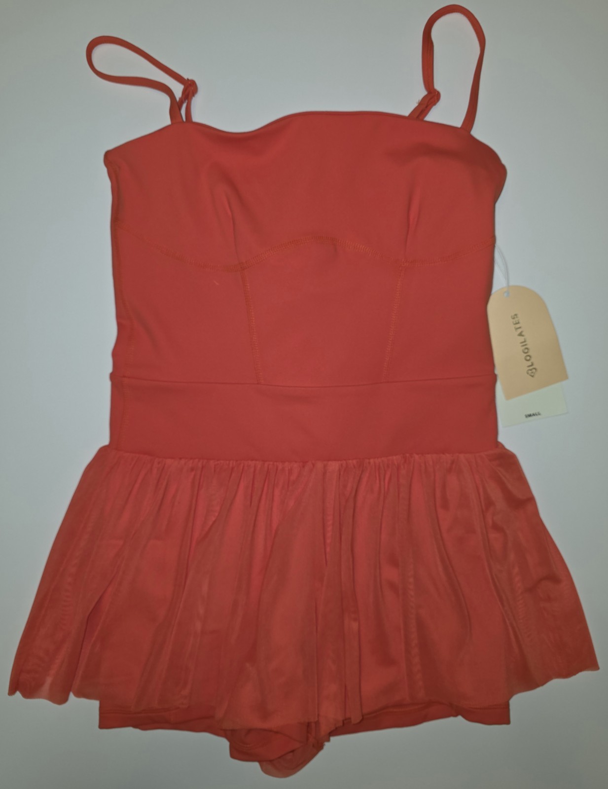 NWT S Blogilates Barre Romper with Adjustable Straps Spicy Orange MSRP $40