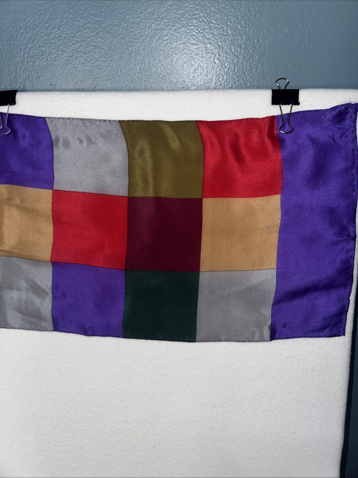 Vintage Baar & Beards All Silk Scarf Patchwork Rectangle Long