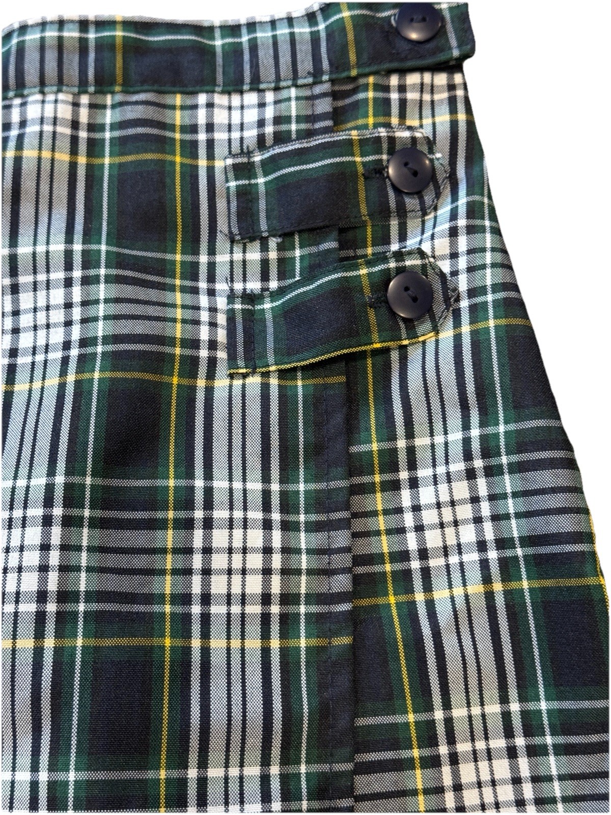 Dennis Uniform Girls 12 1/2 Pleated Plaid School Skirt Made in USA #21680