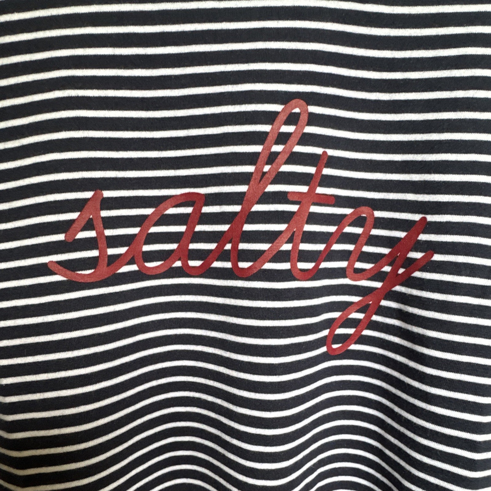 Pact Women’s Striped Crew Neck Organic Cotton T-Shirt Blue/White XL