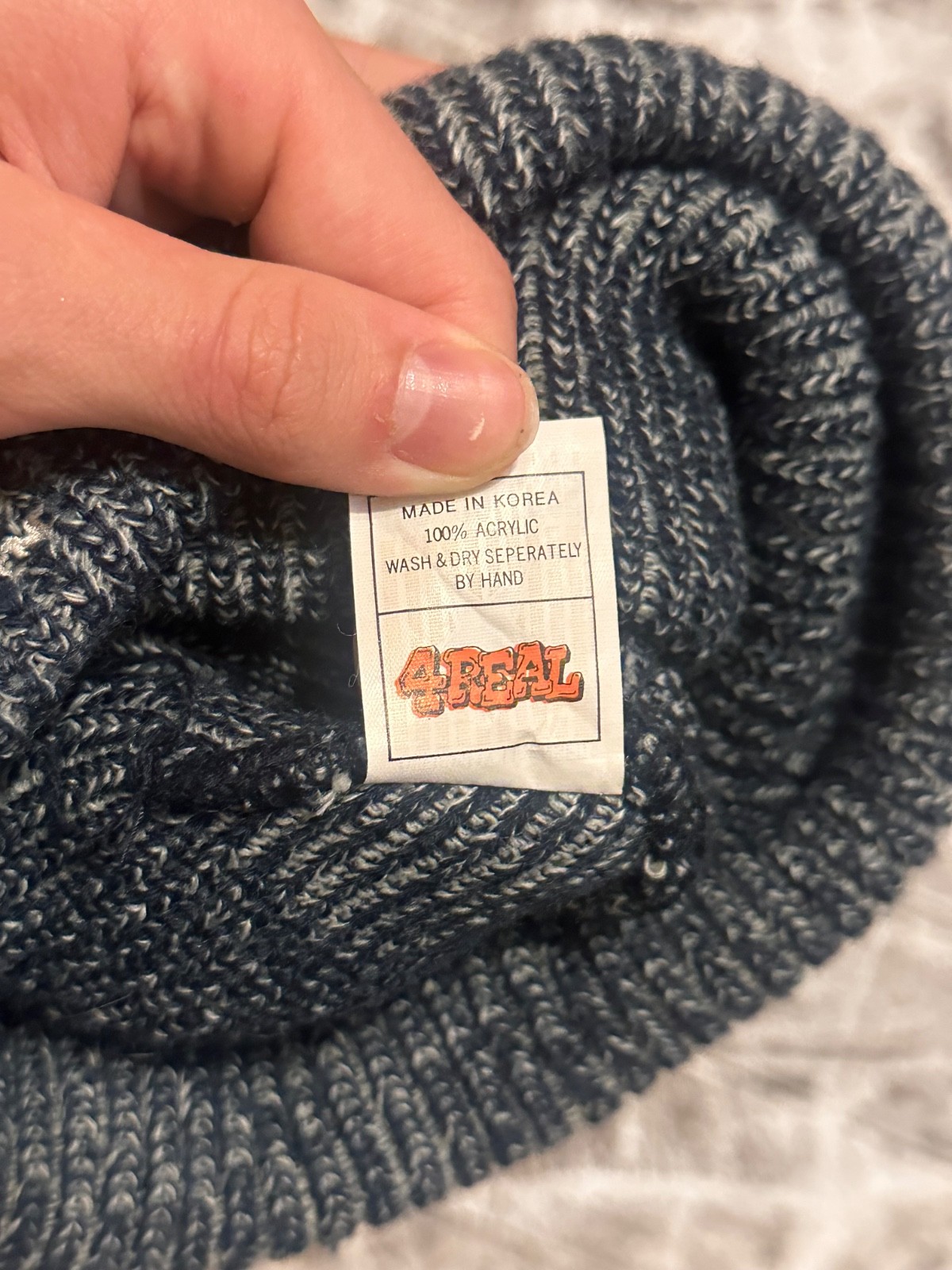 Vintage 1995 Georgetown Hoyas Beanie Hat 4Real US College Collection One Size 90