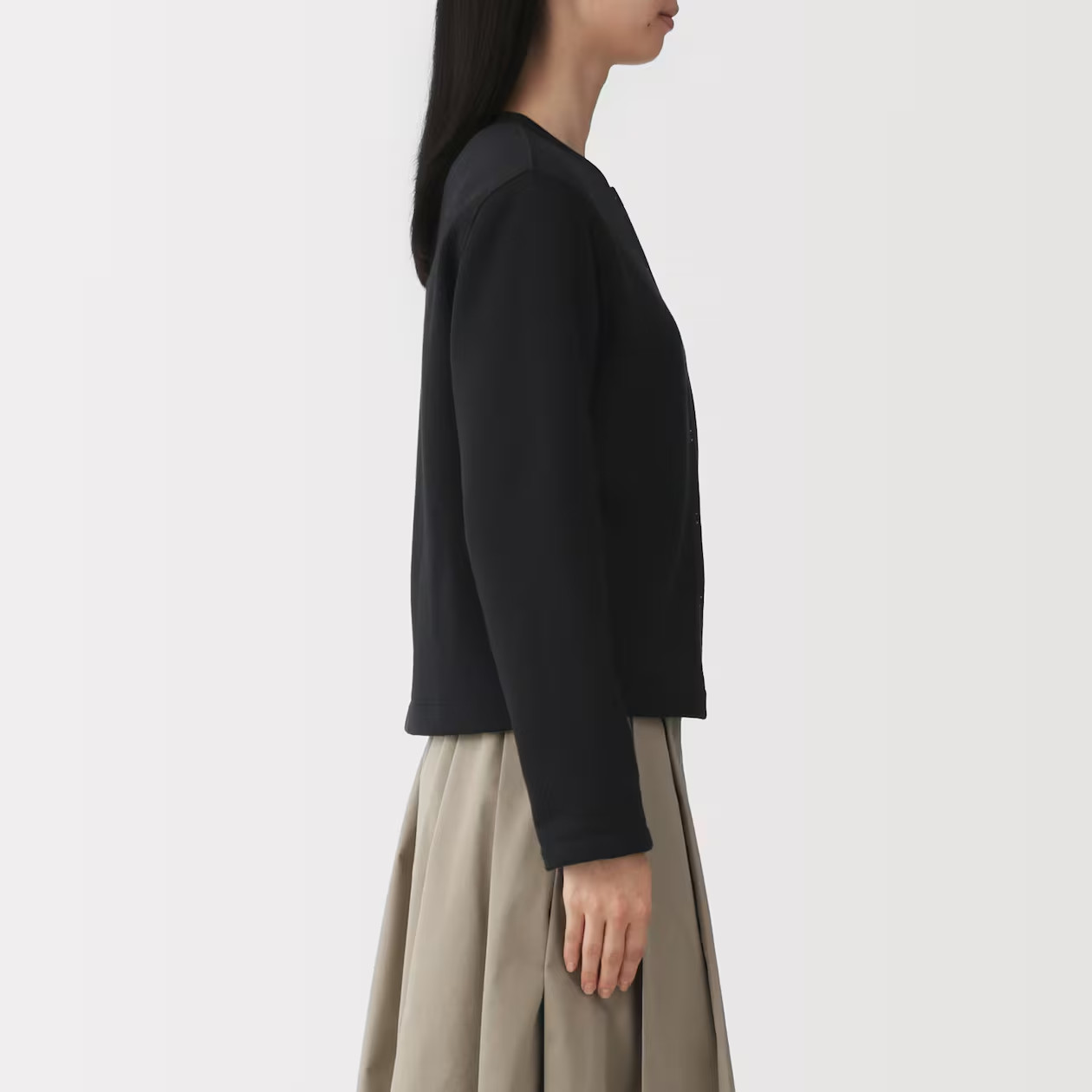 MUJI Womens Sweatshirt Cardigan Light Yellow 2026 FedEx
