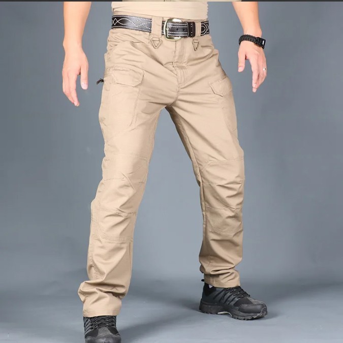 Mens Cargo Pants Tactical Work Combat Pants Outdoor Hiking Waterproof Trousers