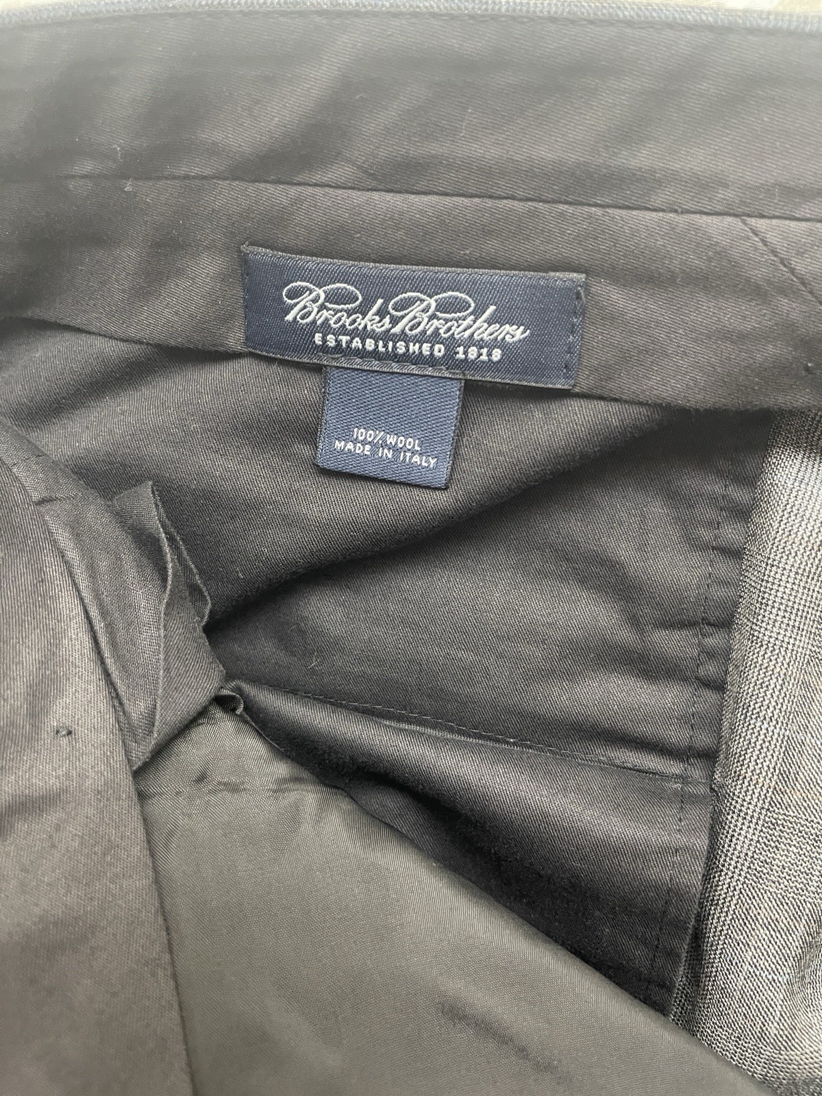 Brooks Brothers Gray Glen Plaid Made in Italy 2 Piece Suit 43R Fits like 44R