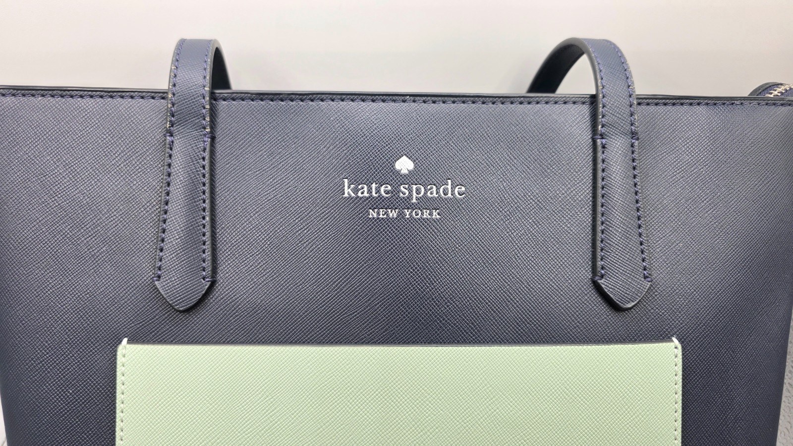 Kate Spade New York Navy Large Tote Bag Colorblock Saff K8213 Retail $359 NWOT
