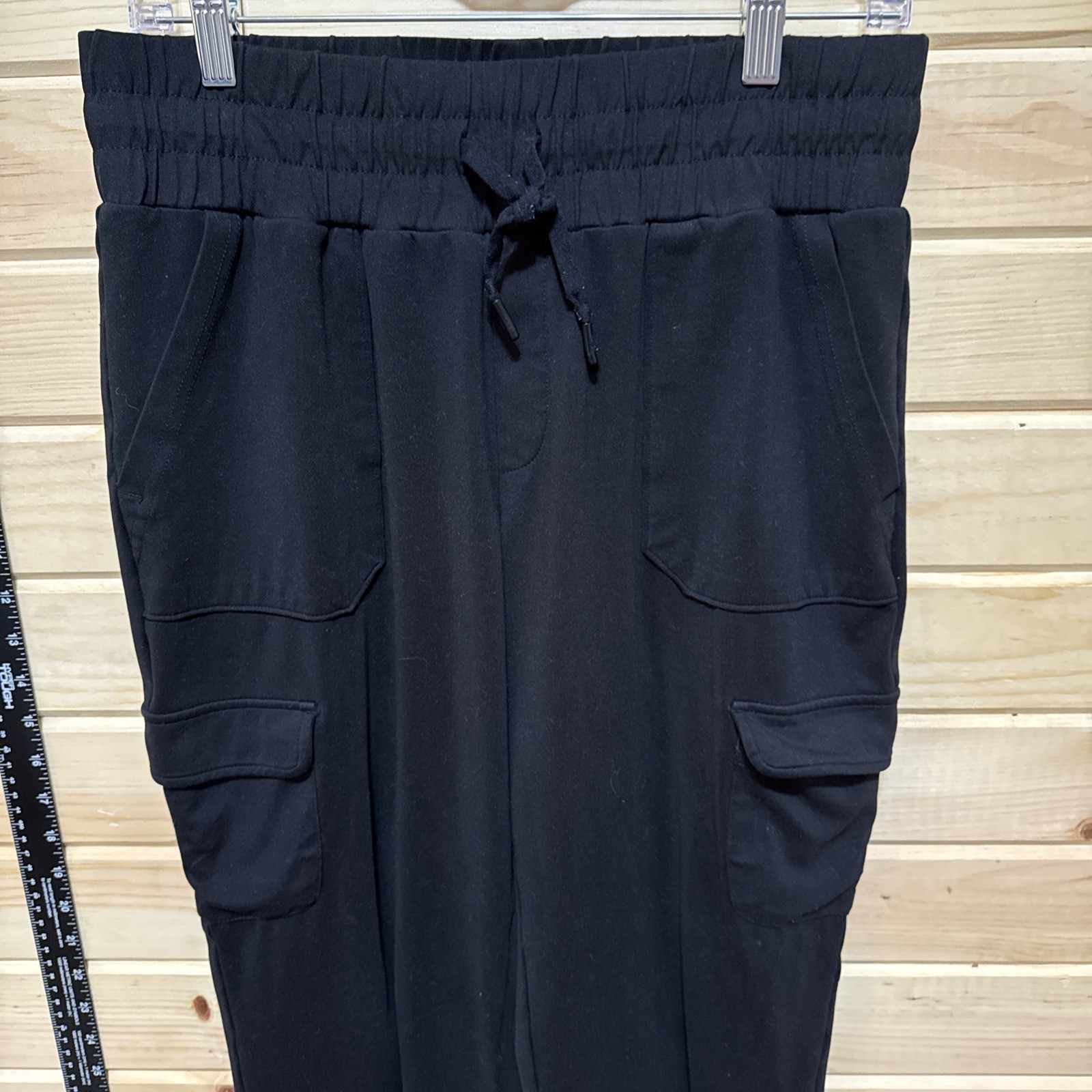 Mondetta Athleisure Utility Cargo M Black Stretch Jogger Pants Y2K Preppy Yoga