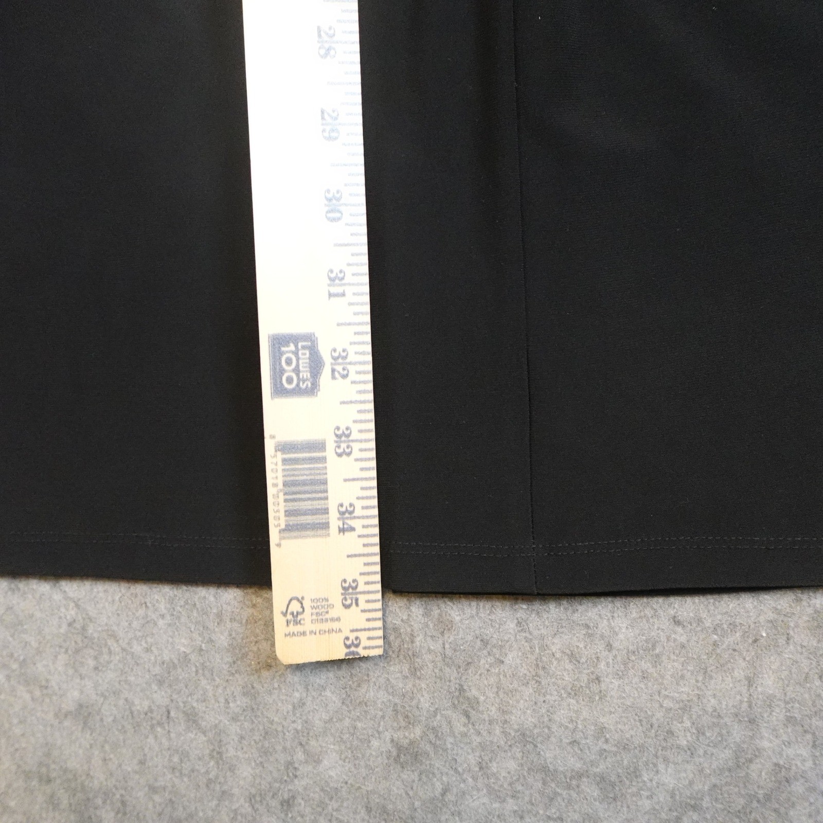 Ralph Lauren Dress Women 0 Black Faux Wrap V Neck 3/4 Sleeve Midi