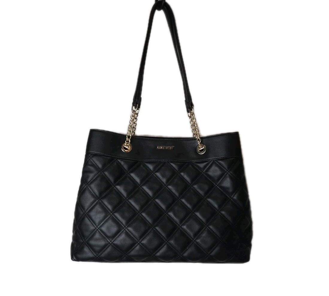 Nine West Black Ava Jet Set Carry all Tote/shoulder Bag