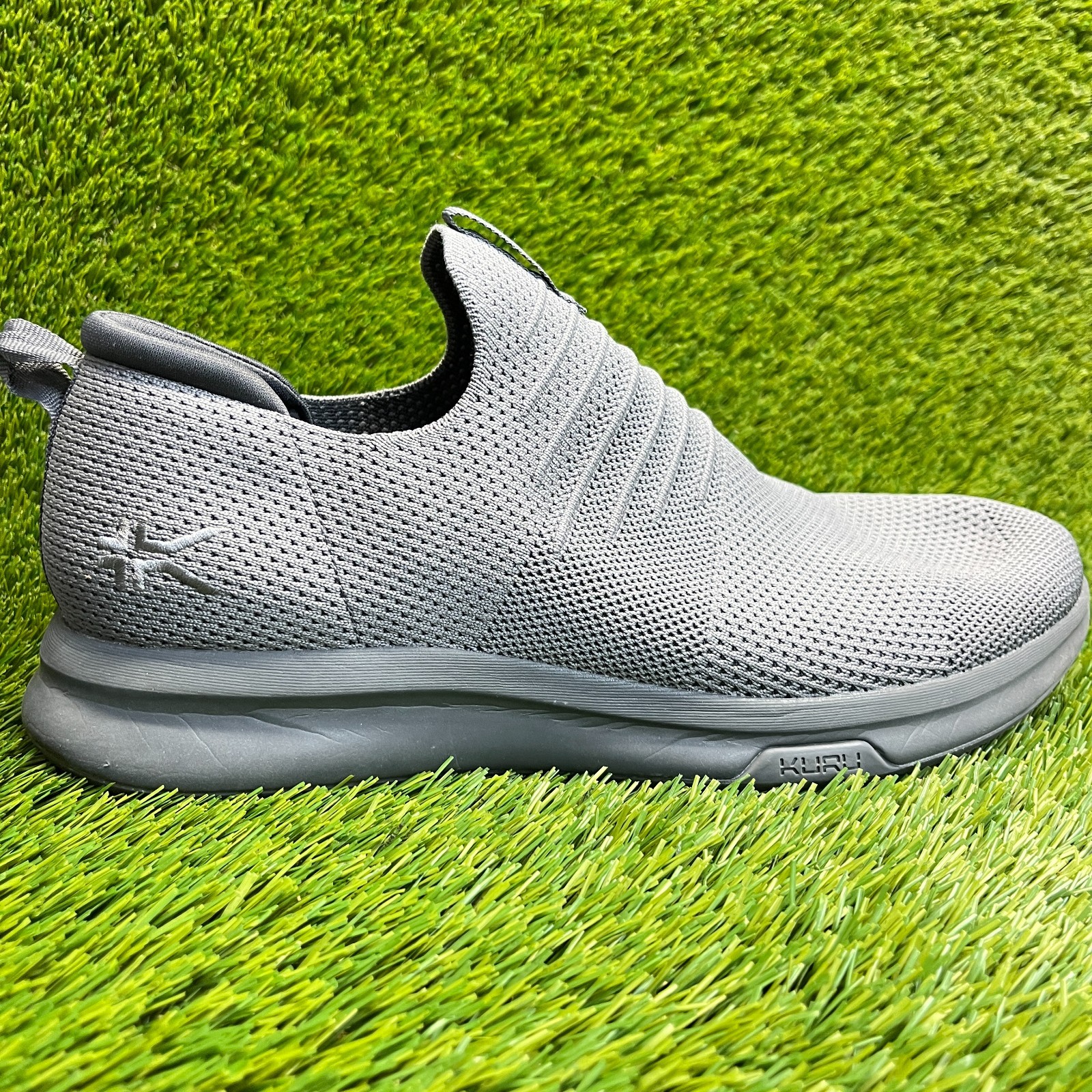 Kuru Atom Slip-On Mens Size 12.5 Gray Athletic Running Walking Shoes Sneakers