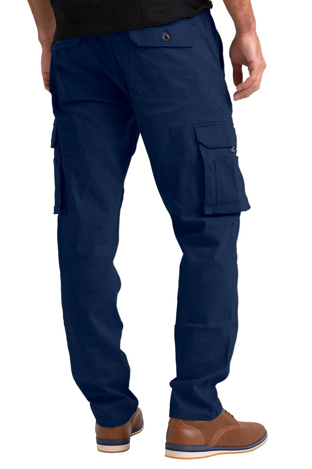 Men’s Flex Cargo Trousers Heavy Duty Stretch Casual Pants