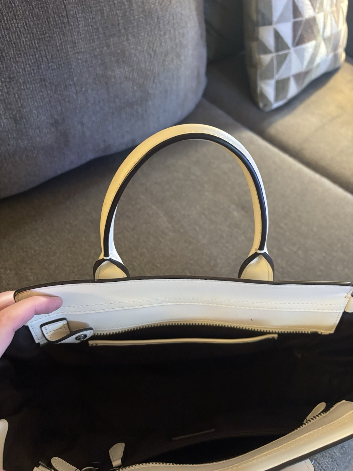 Coach swagger 27 Satchel Off White Leather With Willow Floral Detail