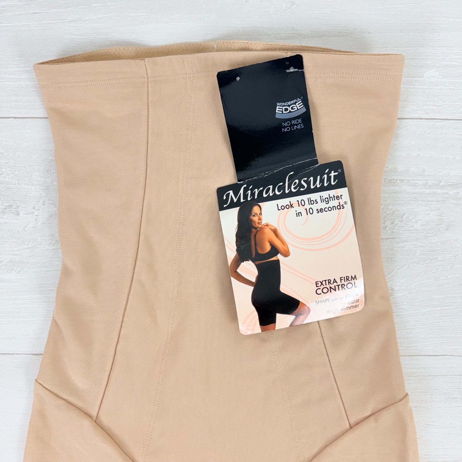 Miraclesuit Shapewear Size S High Waist Long Leg Nude Extra Firm Thigh Slimming