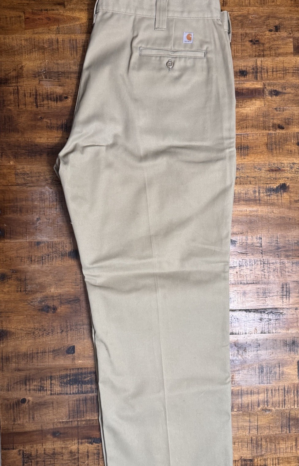Carhartt Relaxed Fit Chino Pants Beige Twill Straight Leg 42W Pockets