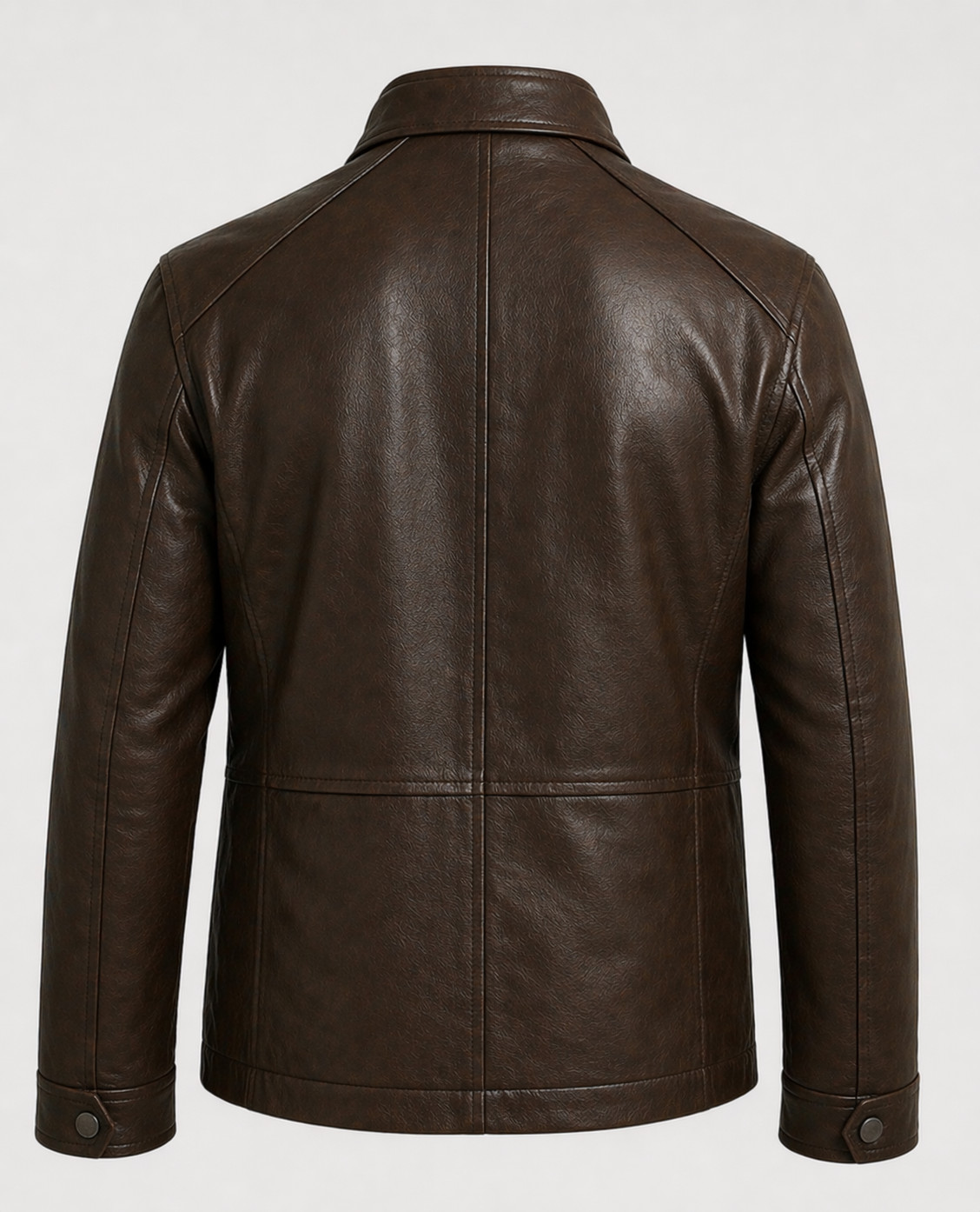 Men’s Brown Lambskin Leather Jacket – Insulated Zip Slim Fit Casual Fashion Coat