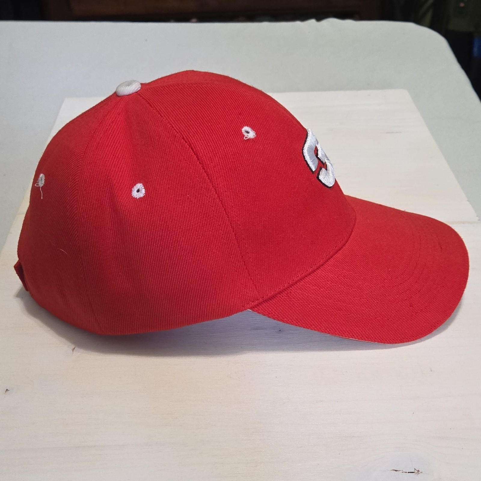 Dale Earnhardt Jr. #8 Red/White Embroidered Logo Adjustable Baseball Cap Hat