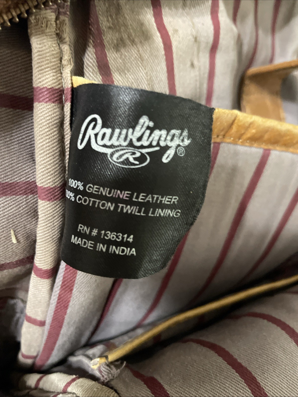 Rawlings Rugged Brown Leather Backpack – USED – Distressed
