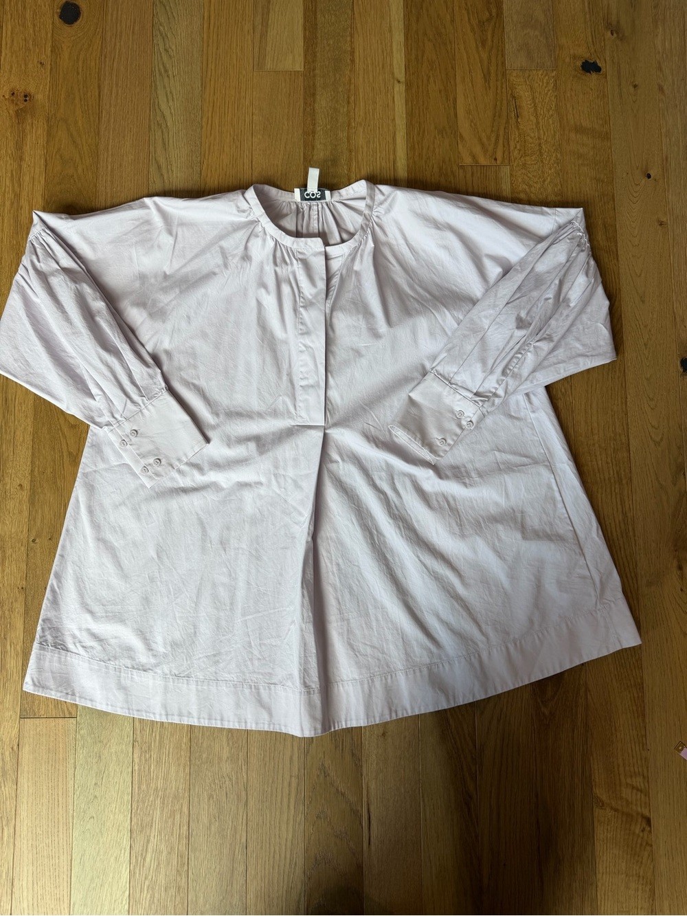 COS Lilac Balloon Sleeve Blouse Size 8 💜✨