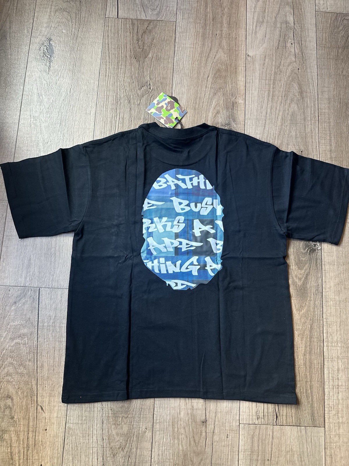A Bathing Ape Men’s Black BAPE Ape Head Graphic Tee Short Sleeve Crew L