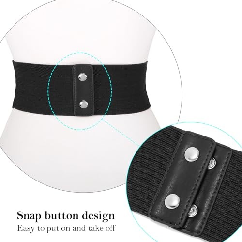 Fits Waist Sizes 26-30 in(leather part 14.2 in) Width:2.95in Elegent Black