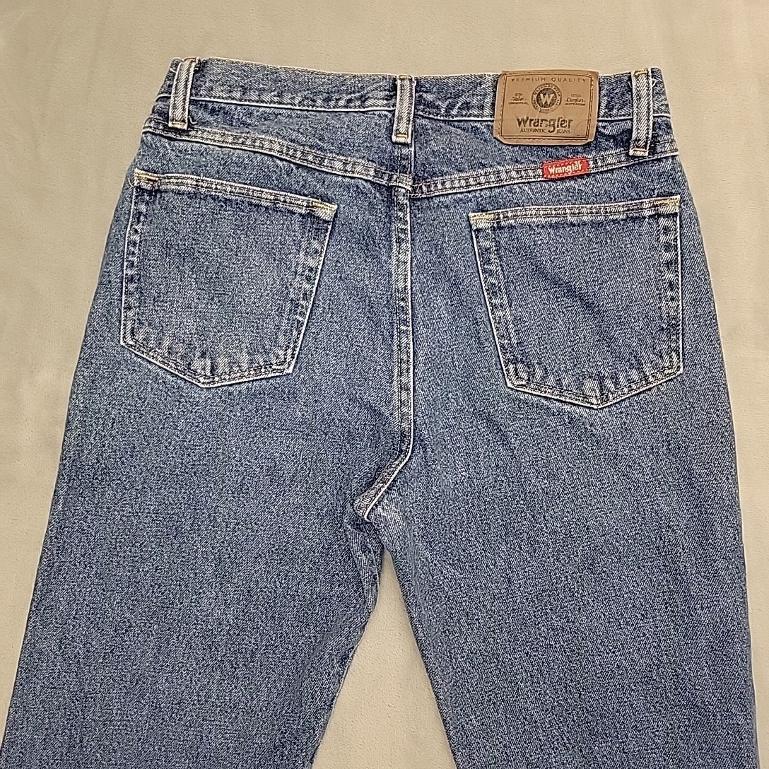 Wrangler Authentics Jeans Men 31×32 Blue Denim Straight Leg Cowboy Western Work